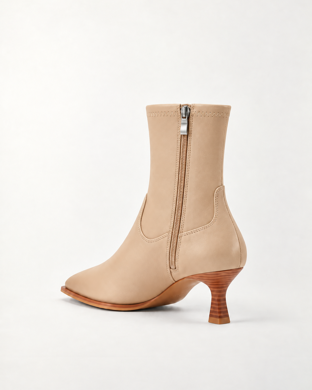 Pointed Toe Ankle Boot Tan