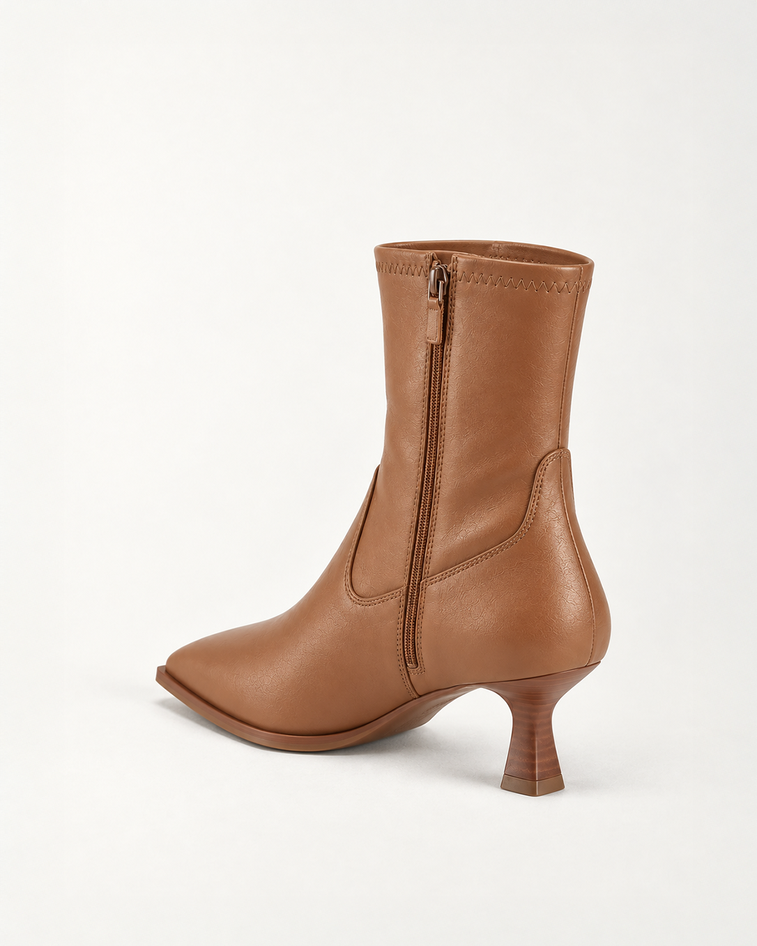 Pointed Toe Ankle Boot Brown