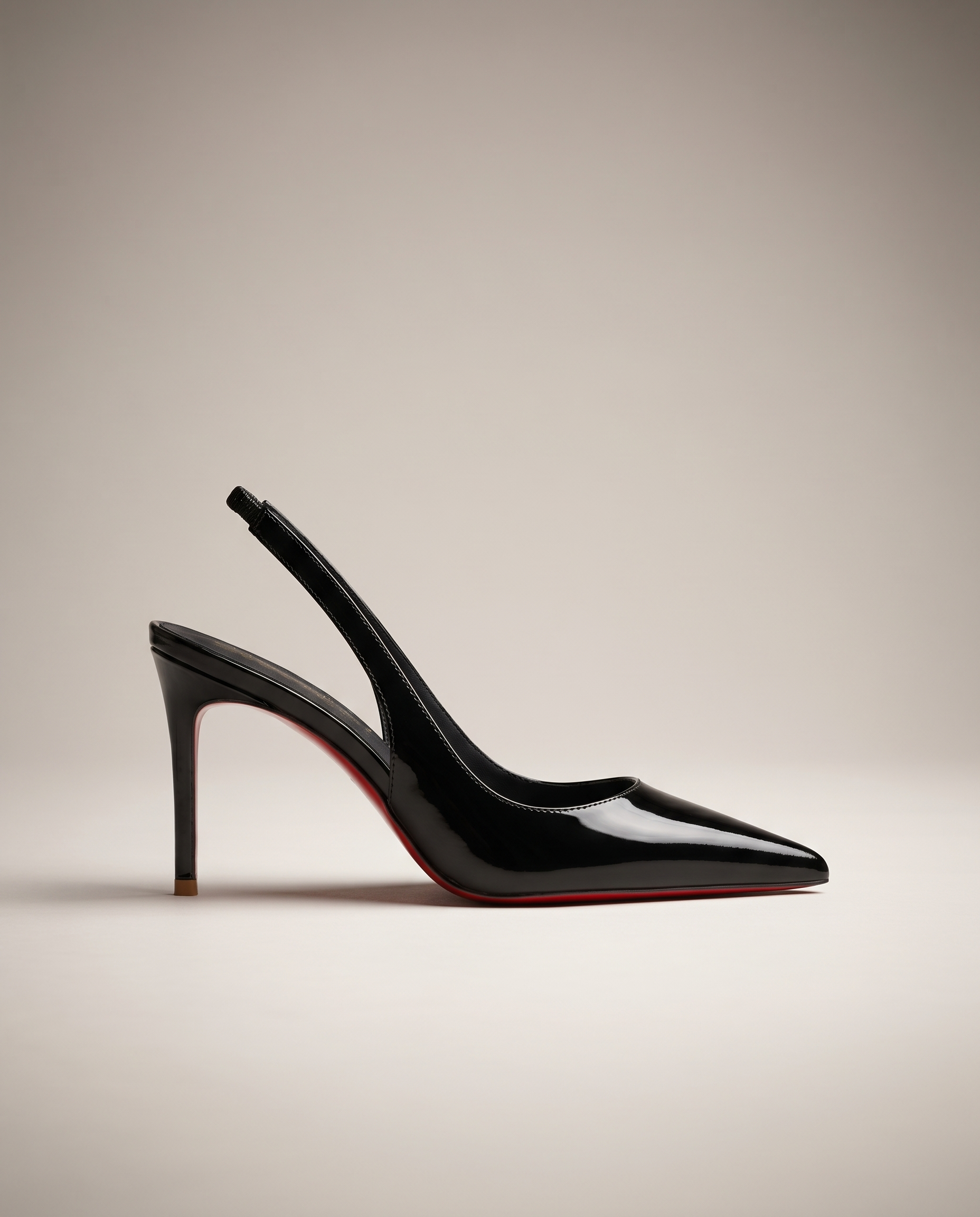 Italian Leather 75mm Slingback Pump