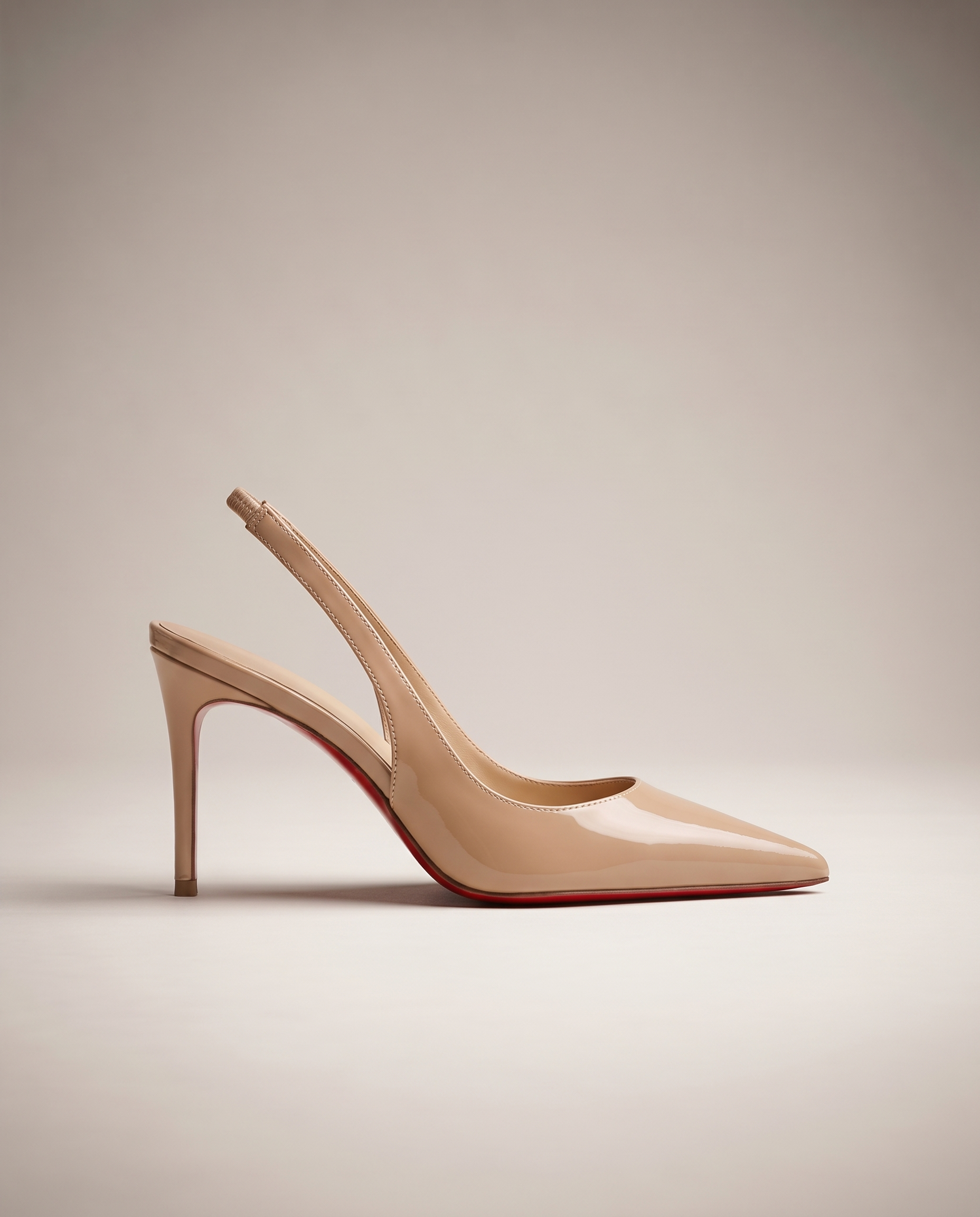 Italian Leather 75mm Slingback Pump