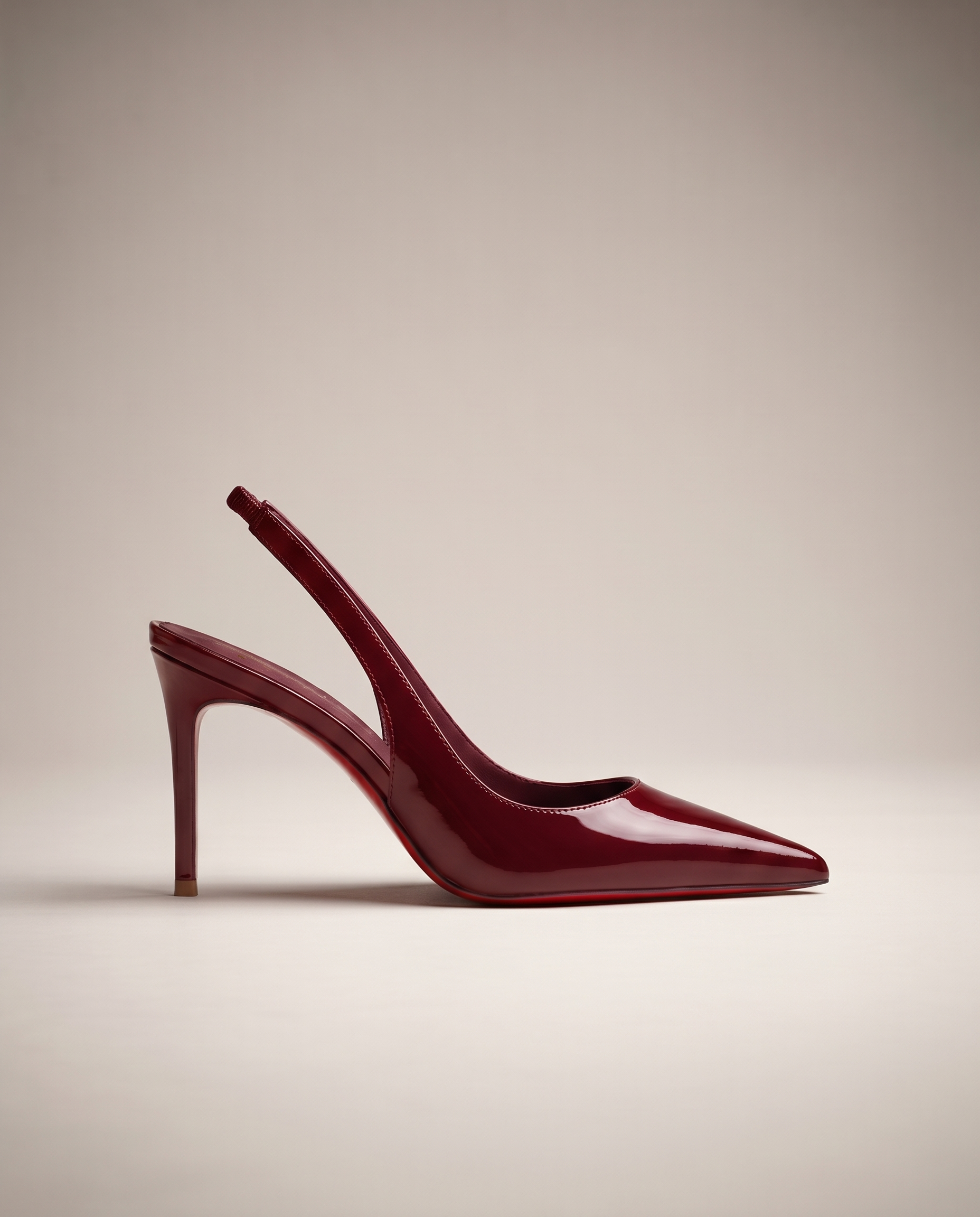 Italian Leather 75mm Slingback Pump