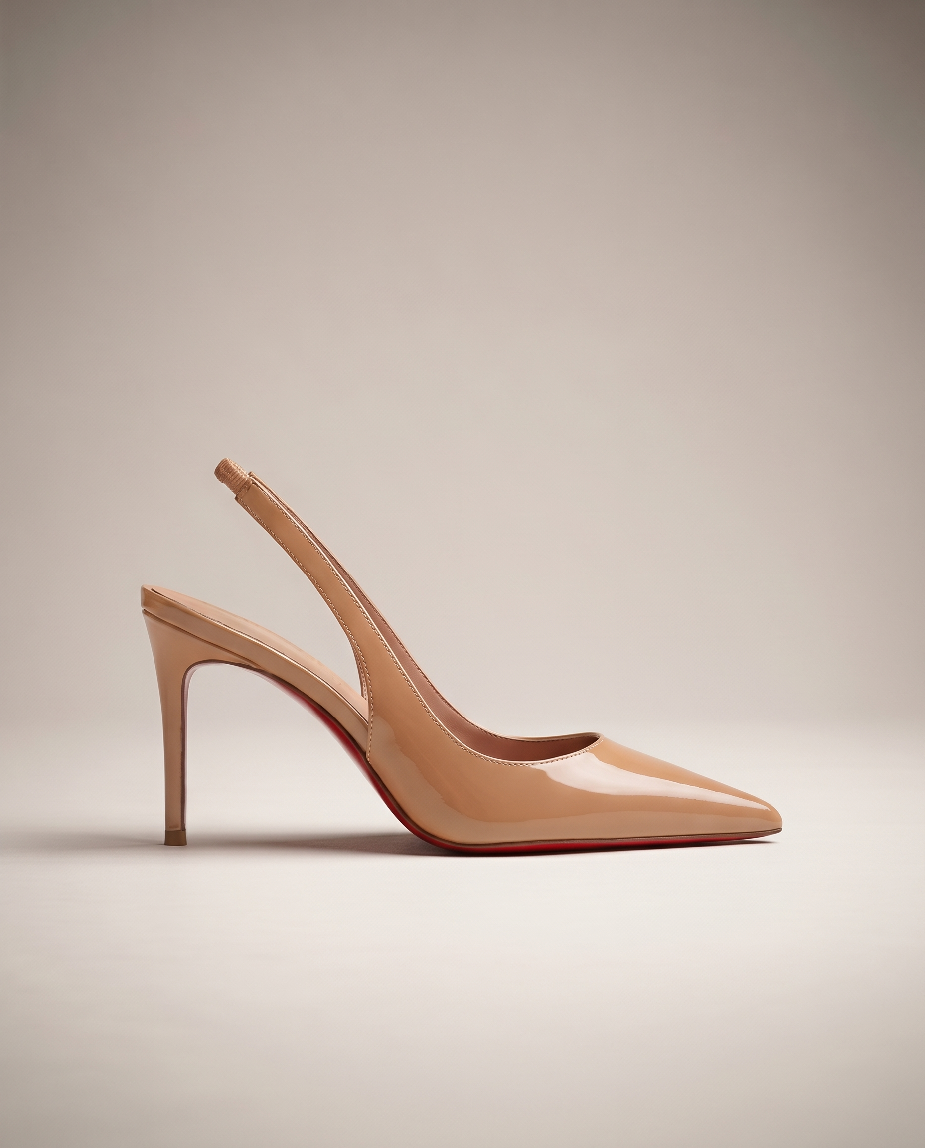 Italian Leather 75mm Slingback Pump