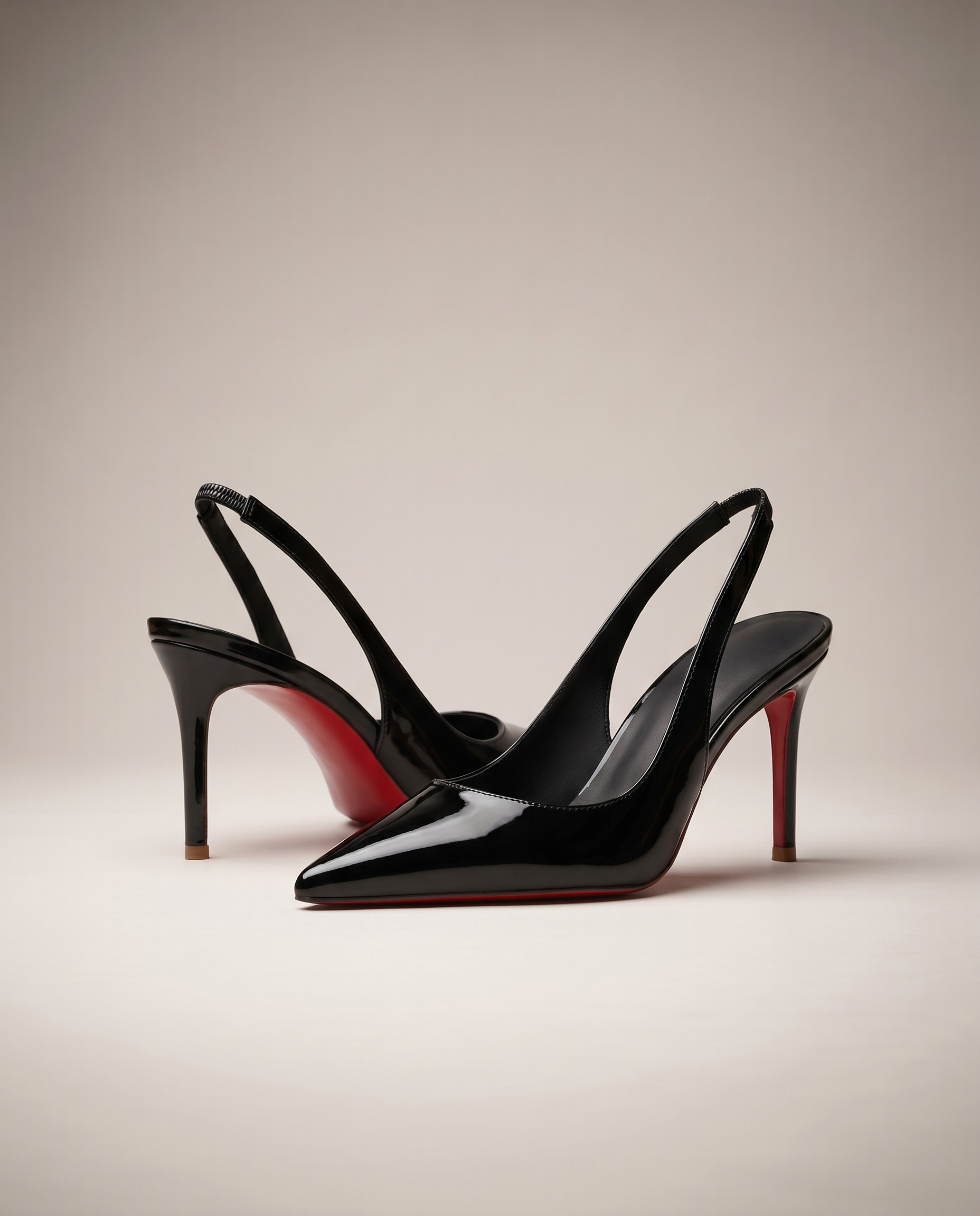 Italian Leather 75mm Slingback Pump