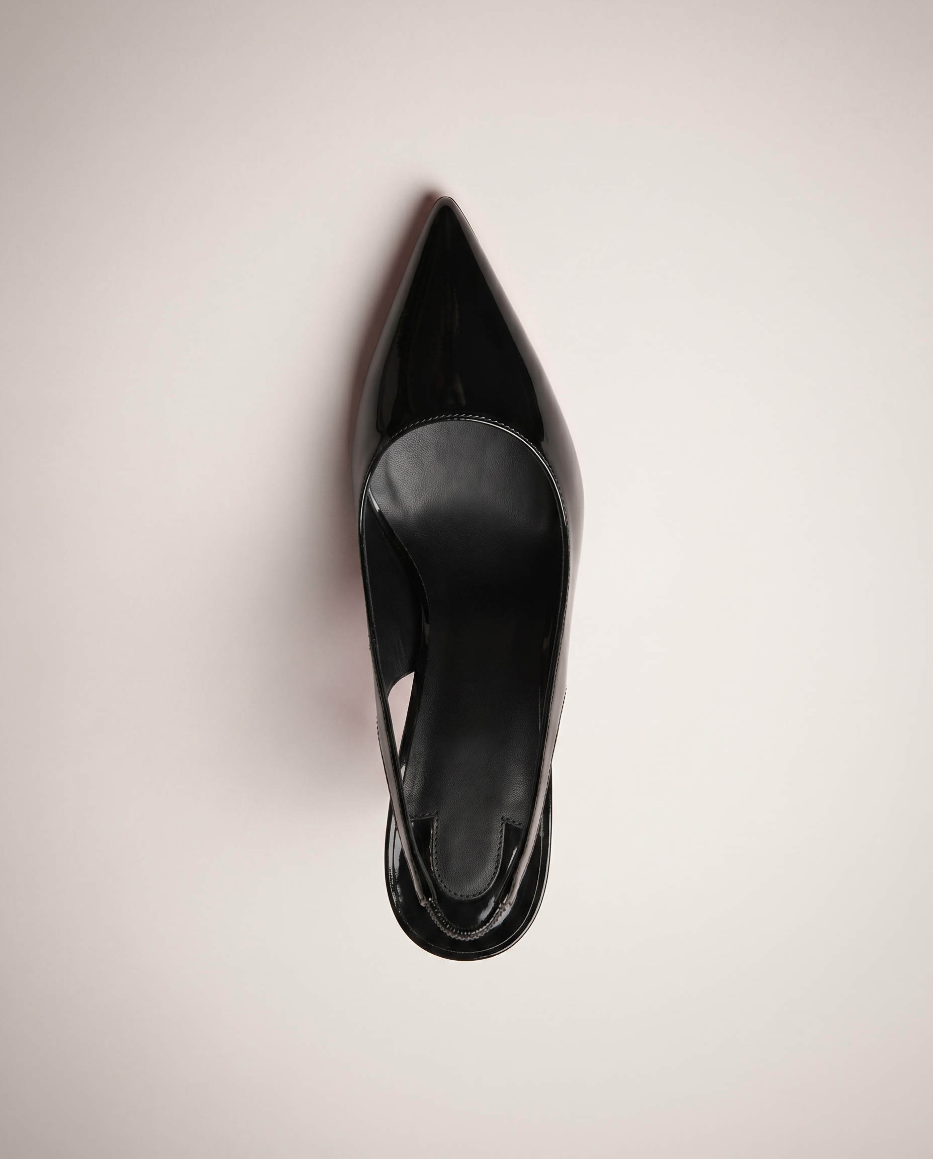 Italian Leather 75mm Slingback Pump