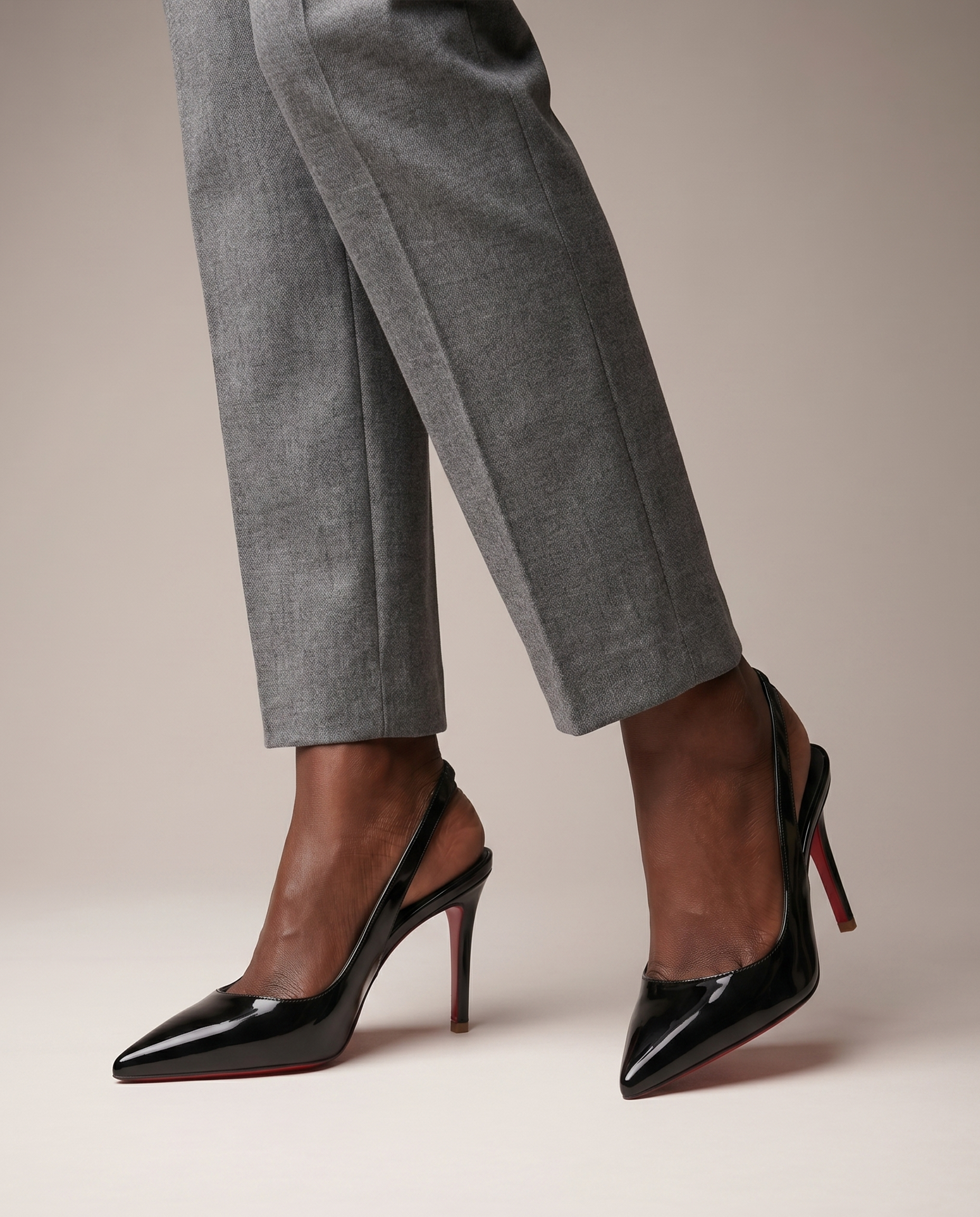 Italian Leather 75mm Slingback Pump