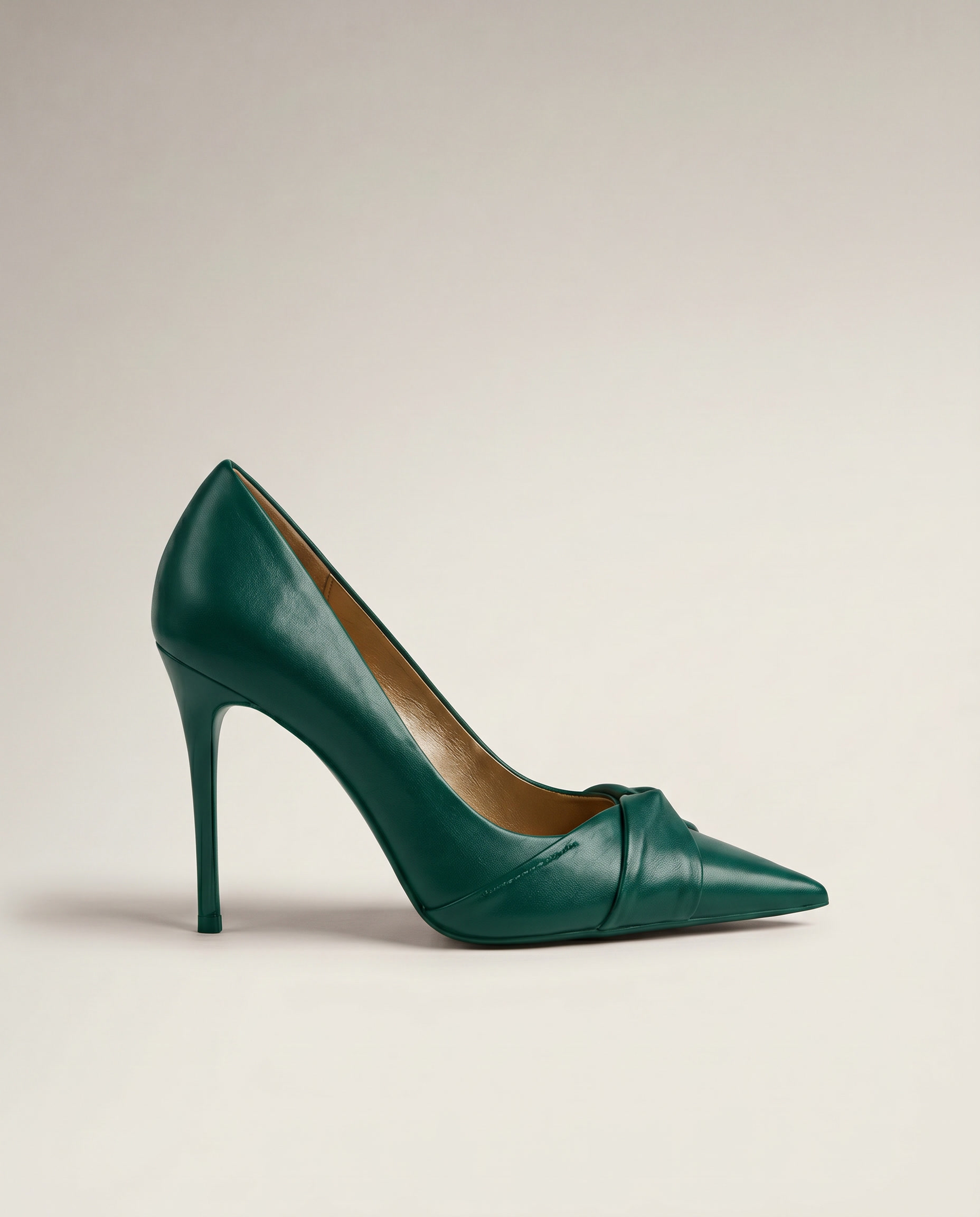Knotted 75mm Pointed Toe Pump