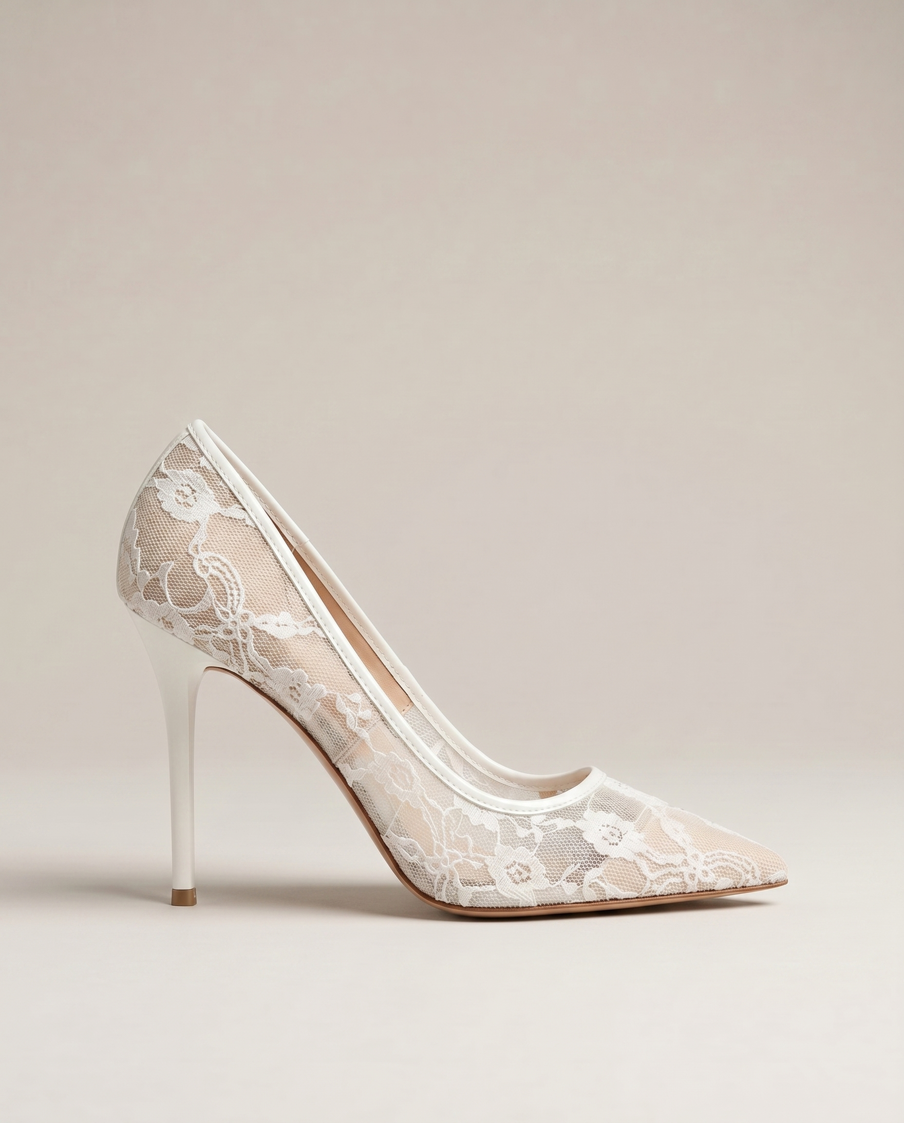 Lace Mesh 75mm Pointed Toe Pump