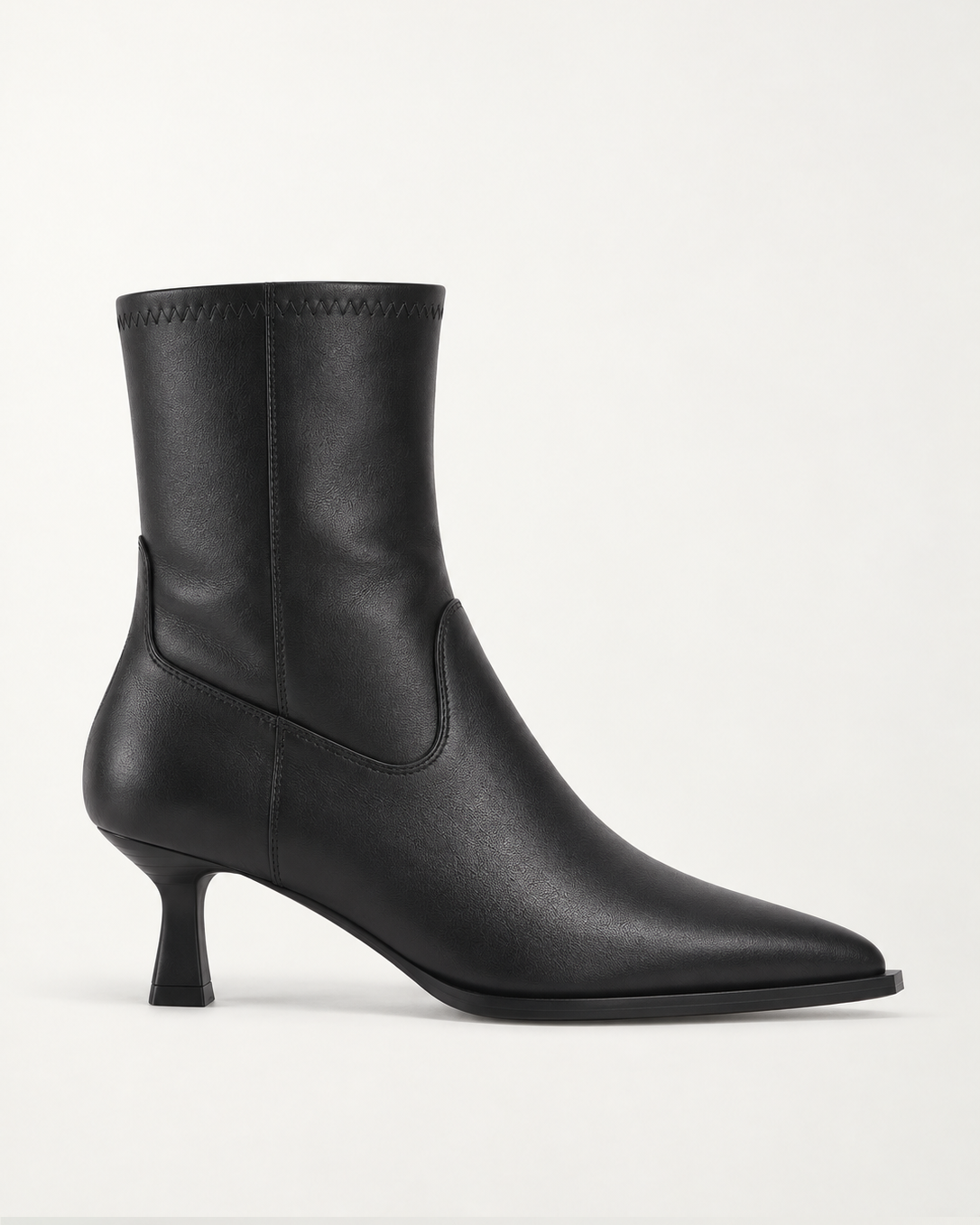 Pointed Toe Ankle Boot Black