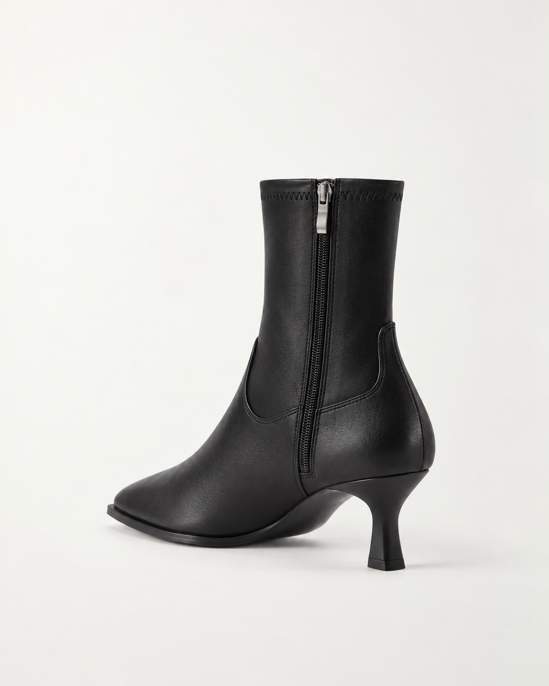 Pointed Toe Ankle Boot Black