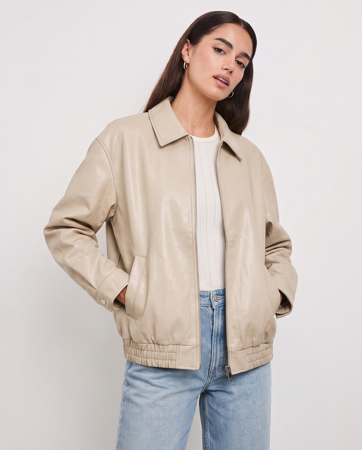Oversized Leather Jacket
